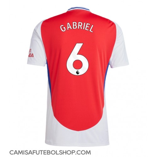Camisa de time de futebol Arsenal Gabriel Magalhaes #6 Replicas 1º Equipamento 2024-25 Manga Curta